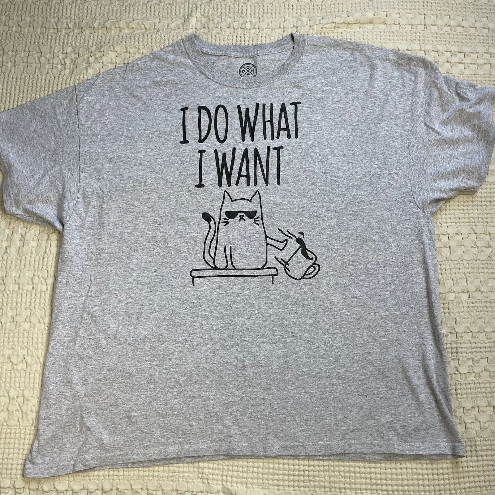 DOM Cat Shirt 3XL Adult Unisex Graphic Tee I Do What I Want Cat Lover Gray Unisex T-shirt, Sweatshirt, Hoodie, Long Sleeve Tee - T-Shirt, Sweatshirt, Hoodie