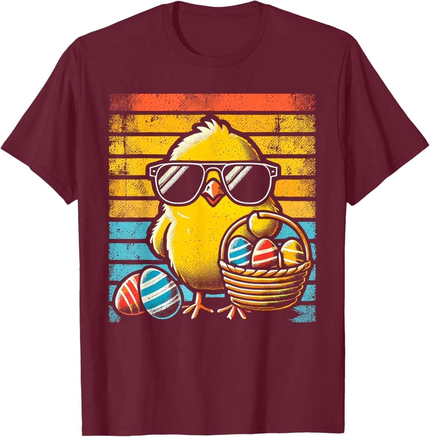 Retro Happy Easter Chick Funny Easter Cute Design Unisex T-Shirt Unisex T-shirt, Sweatshirt, Hoodie, Long Sleeve Tee - T-Shirt, Sweatshirt, Hoodie