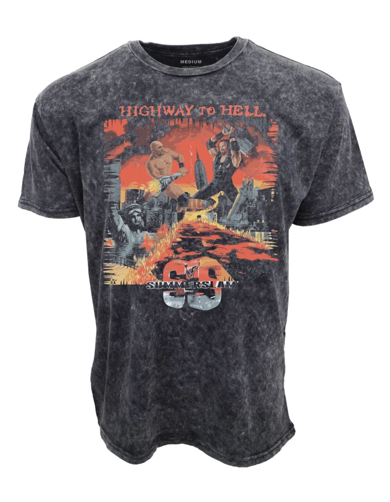 HIGHWAY TO HELL 1998 SUMM3RSLAM ST0NE C0LD X UNDERTAKER T-SHIRT Unisex T-shirt, Sweatshirt, Hoodie, Long Sleeve Tee - T-Shirt, Sweatshirt, Hoodie