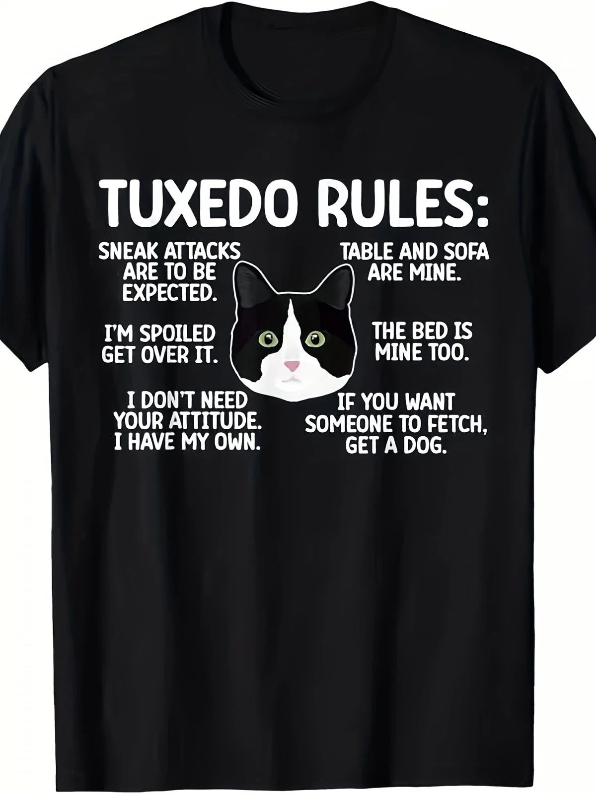 Exclusive Short-Sleeve T-Shirt for Tuxedo Cat Lovers, Featuring a Fun Print, P Unisex T-shirt, Sweatshirt, Hoodie, Long Sleeve Tee - T-Shirt, Sweatshirt, Hoodie