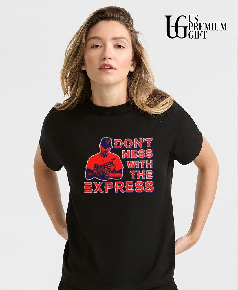 Nolan Ryan Texas Rangers Don't Mess With The Express - Adult & Kids T-Shirts, Sweatshirts & Hoodies apparel design preview 2