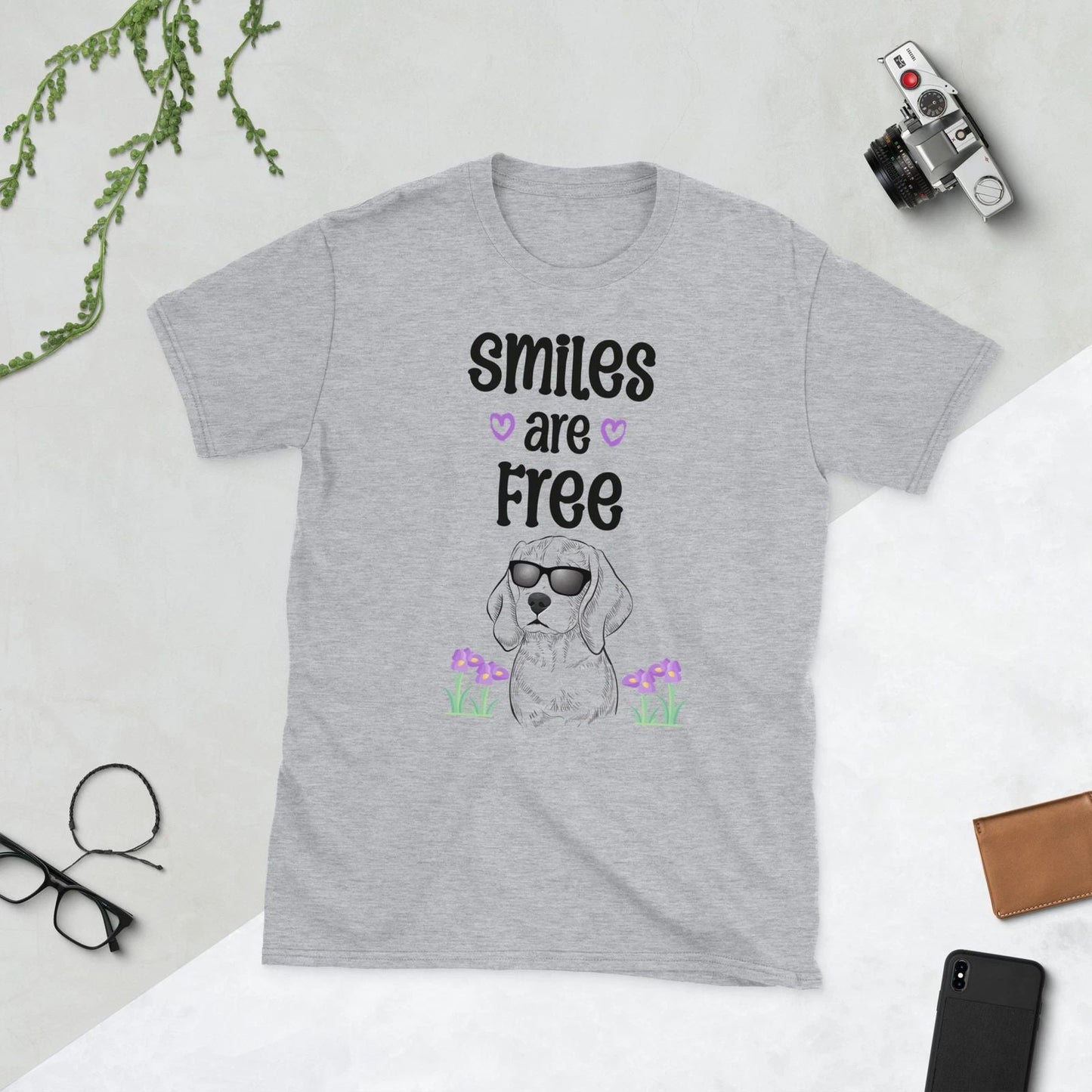 Smiles Are Free - Dog Lovers -T-Shirt Unisex T-shirt, Sweatshirt, Hoodie, Long Sleeve Tee - T-Shirt, Sweatshirt, Hoodie