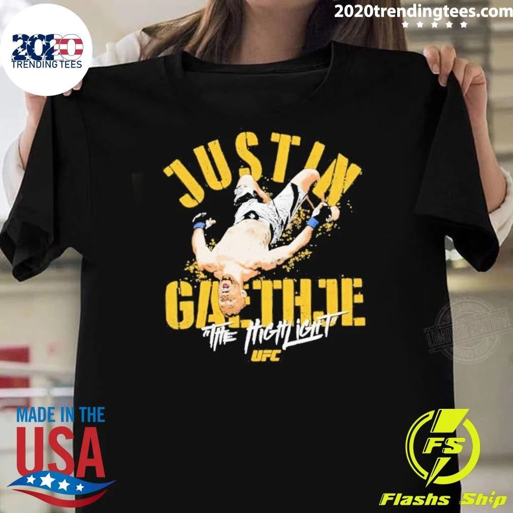 Justin Gaethje The Highlight Graphic Shirt Unisex T-shirt, Sweatshirt, Hoodie, Long Sleeve Tee - T-Shirt, Sweatshirt, Hoodie