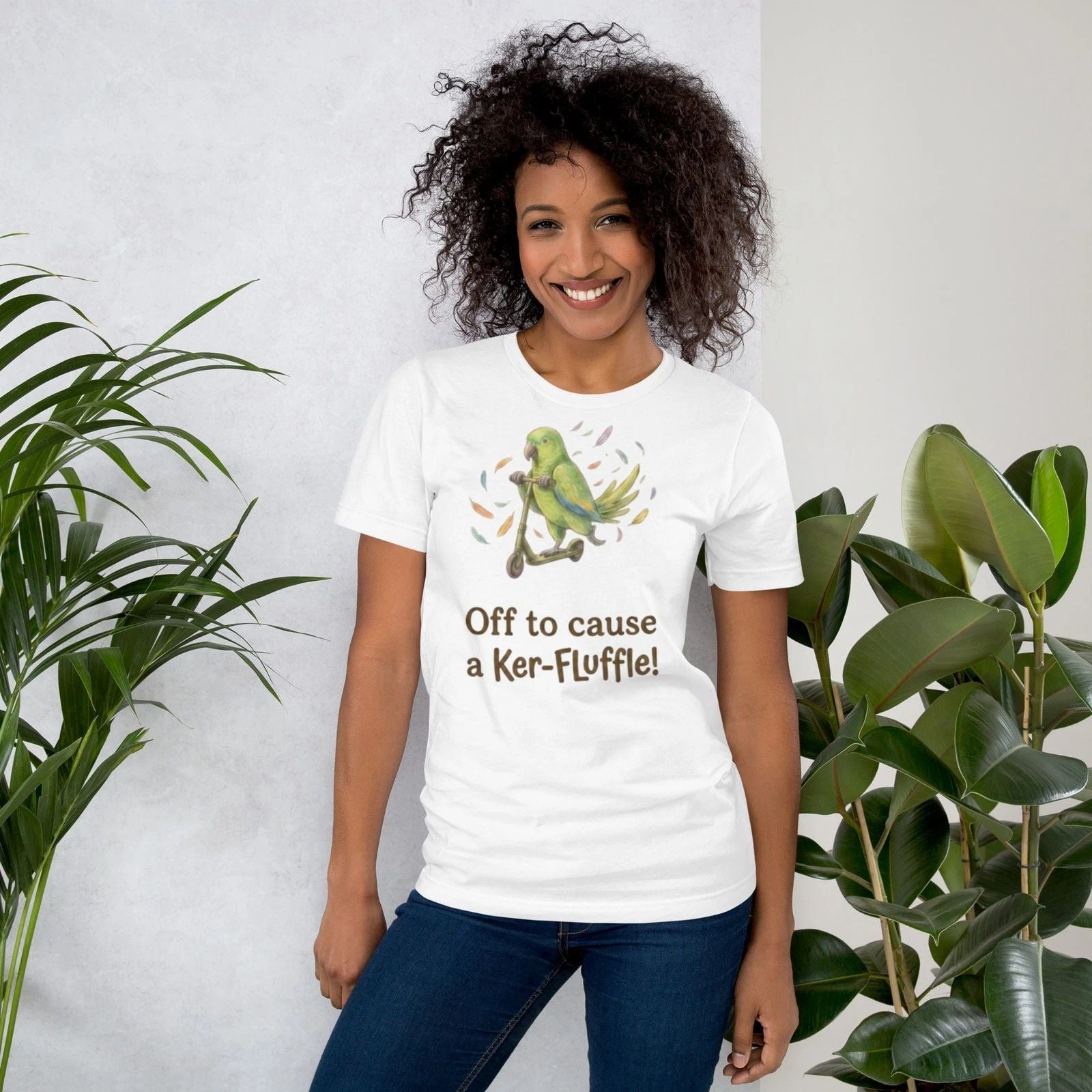 Funny Parrot T-Shirt - Off to Cause a Ker-Fluffle Shirt - Cute Bird Lover Gift Unisex T-shirt, Sweatshirt, Hoodie, Long Sleeve Tee - T-Shirt, Sweatshirt, Hoodie