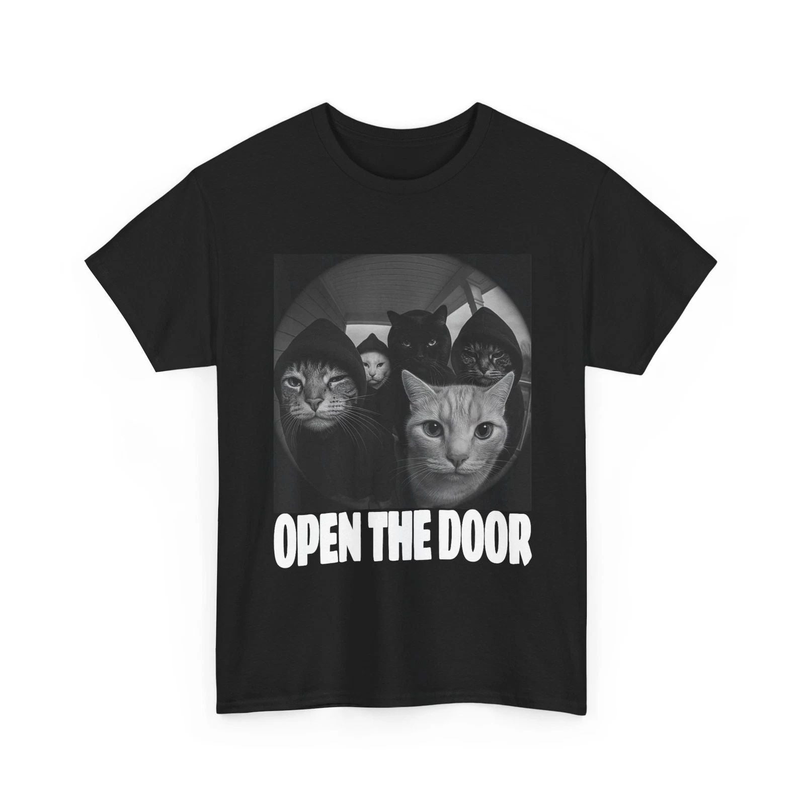 Cats Meme Shirt  Cats Gang Open The Door Memes Lovers Funny Shirt Unisex T-shirt, Sweatshirt, Hoodie, Long Sleeve Tee - T-Shirt, Sweatshirt, Hoodie