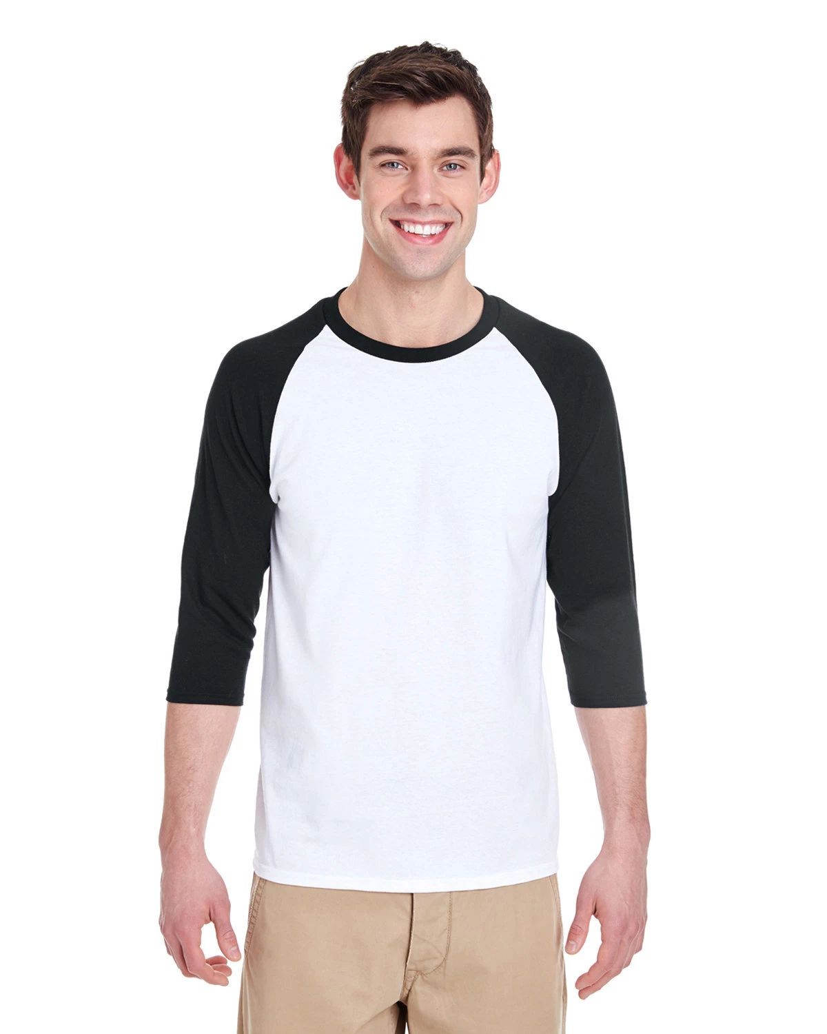 Gildan Adult Heavy Cotton Three-Quarter Raglan Sleeve Stylish Plain T Shirt G570 Unisex T-shirt, Sweatshirt, Hoodie, Long Sleeve Tee - T-Shirt, Sweatshirt, Hoodie