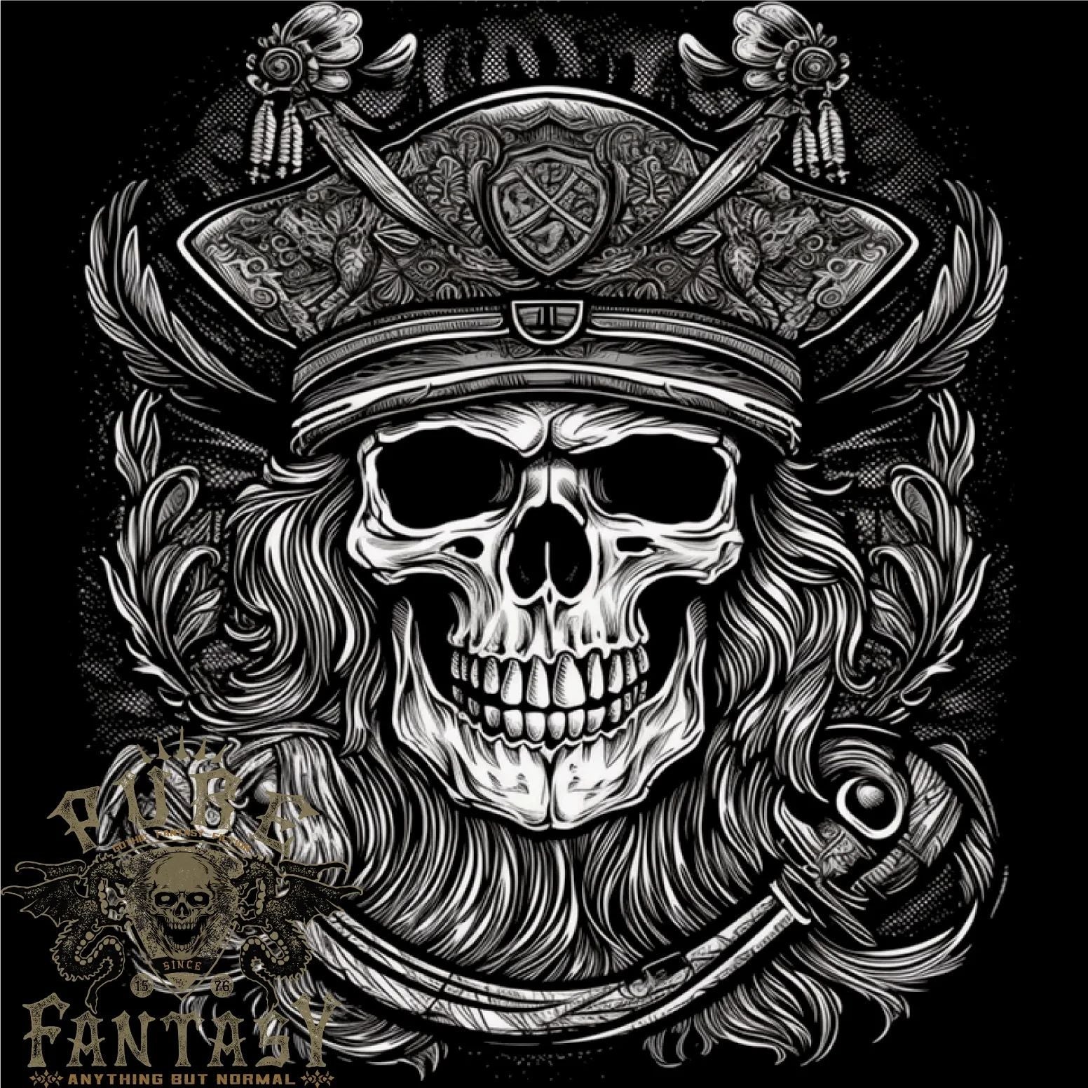 A Fantasy Pirate Skull Mens Cotton T-Shirt Tee Top Unisex T-shirt, Sweatshirt, Hoodie, Long Sleeve Tee - T-Shirt, Sweatshirt, Hoodie
