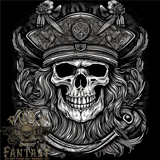 A Fantasy Pirate Skull Mens Cotton T-Shirt Tee Top Unisex T-shirt, Sweatshirt, Hoodie, Long Sleeve Tee - T-Shirt, Sweatshirt, Hoodie