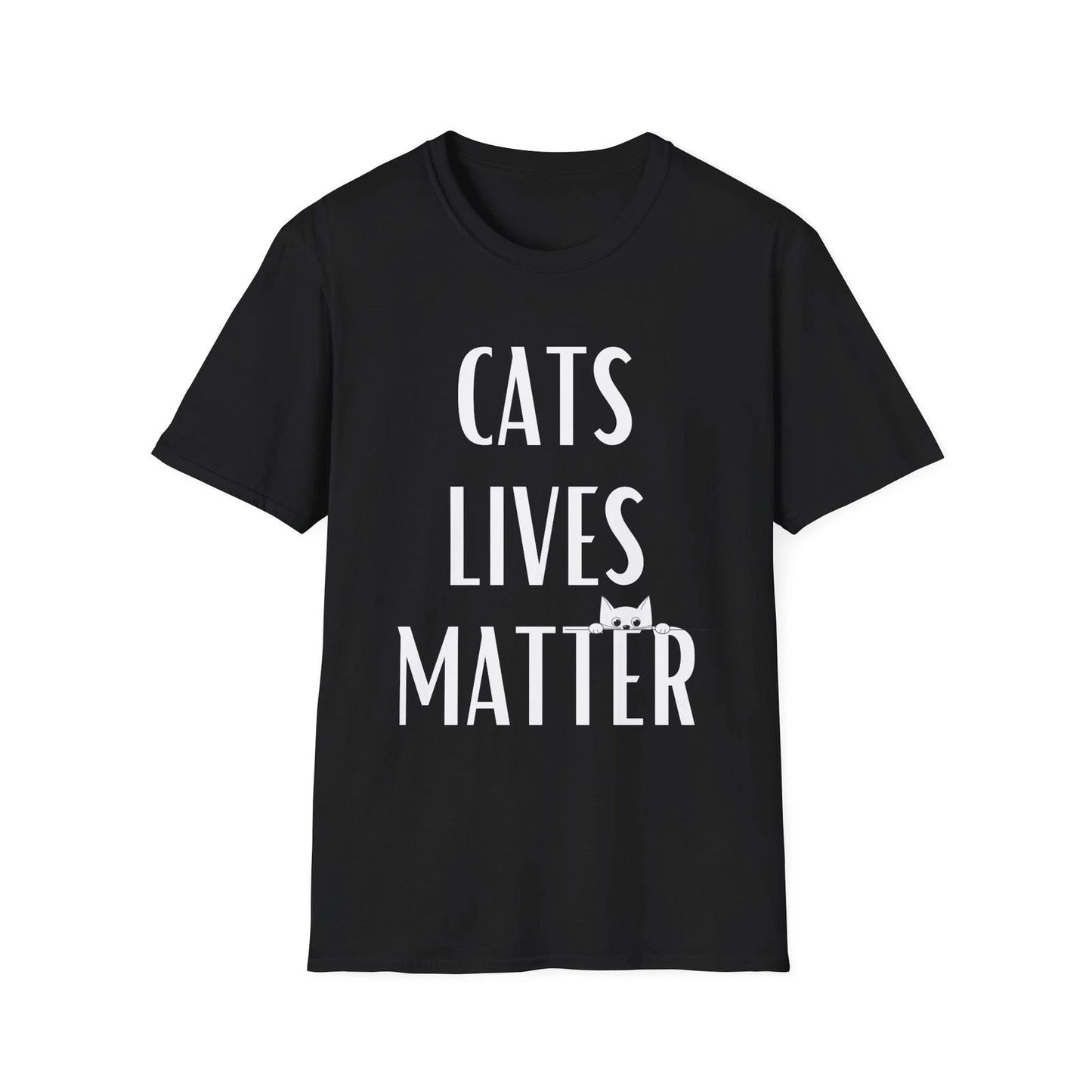 CAT LIVES MATTER, Graphic T-Shirt, Perfect for Cat Lovers, Gift for Pet Owners Unisex T-shirt, Sweatshirt, Hoodie, Long Sleeve Tee - T-Shirt, Sweatshirt, Hoodie