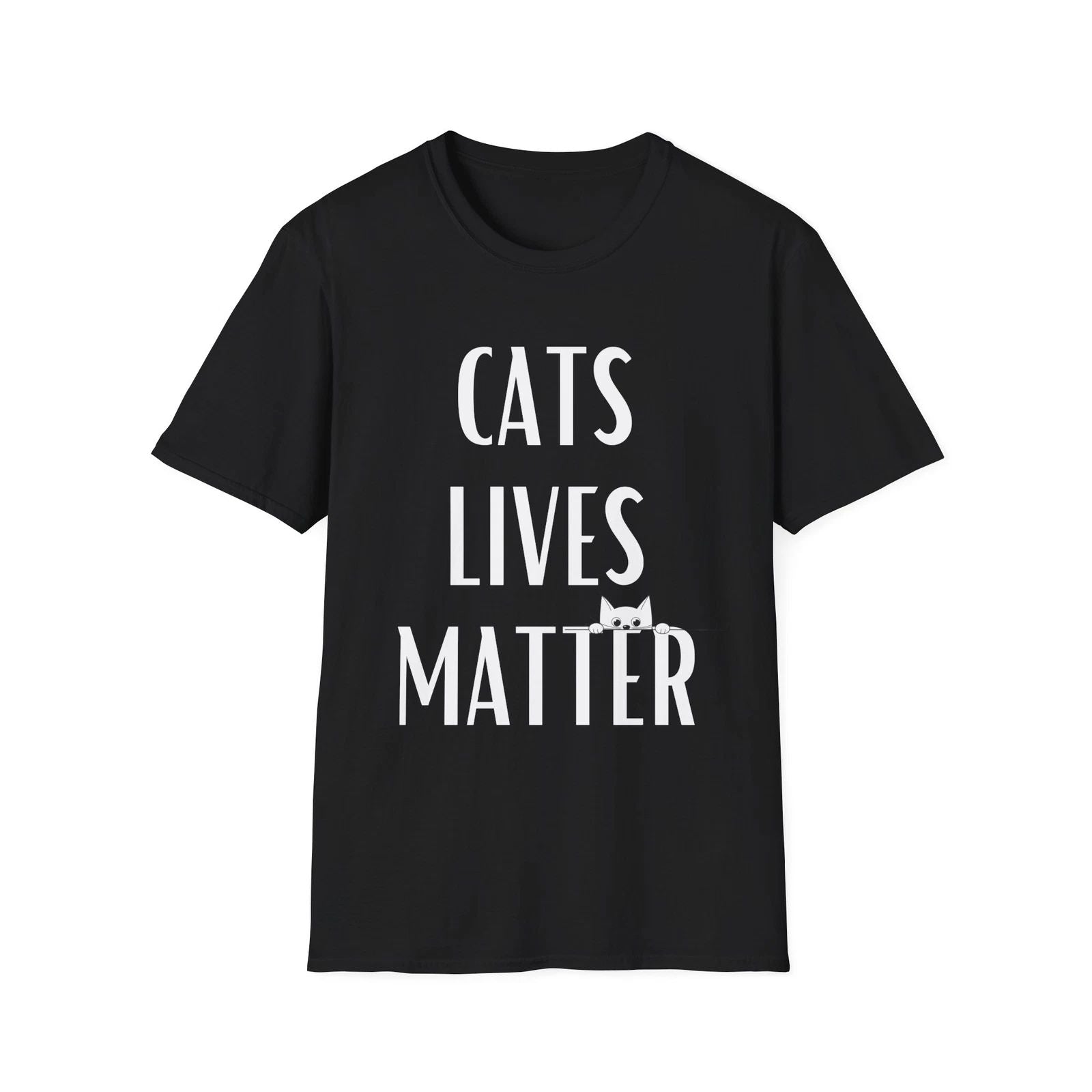CAT LIVES MATTER, Graphic T-Shirt, Perfect for Cat Lovers, Gift for Pet Owners Unisex T-shirt, Sweatshirt, Hoodie, Long Sleeve Tee - T-Shirt, Sweatshirt, Hoodie