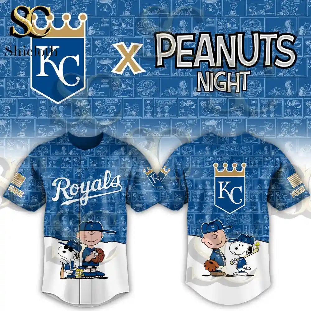 Kansas City Royals Baseball x Peanuts Special Edition Baseball 2026 Jersey baseball jersey product view 2