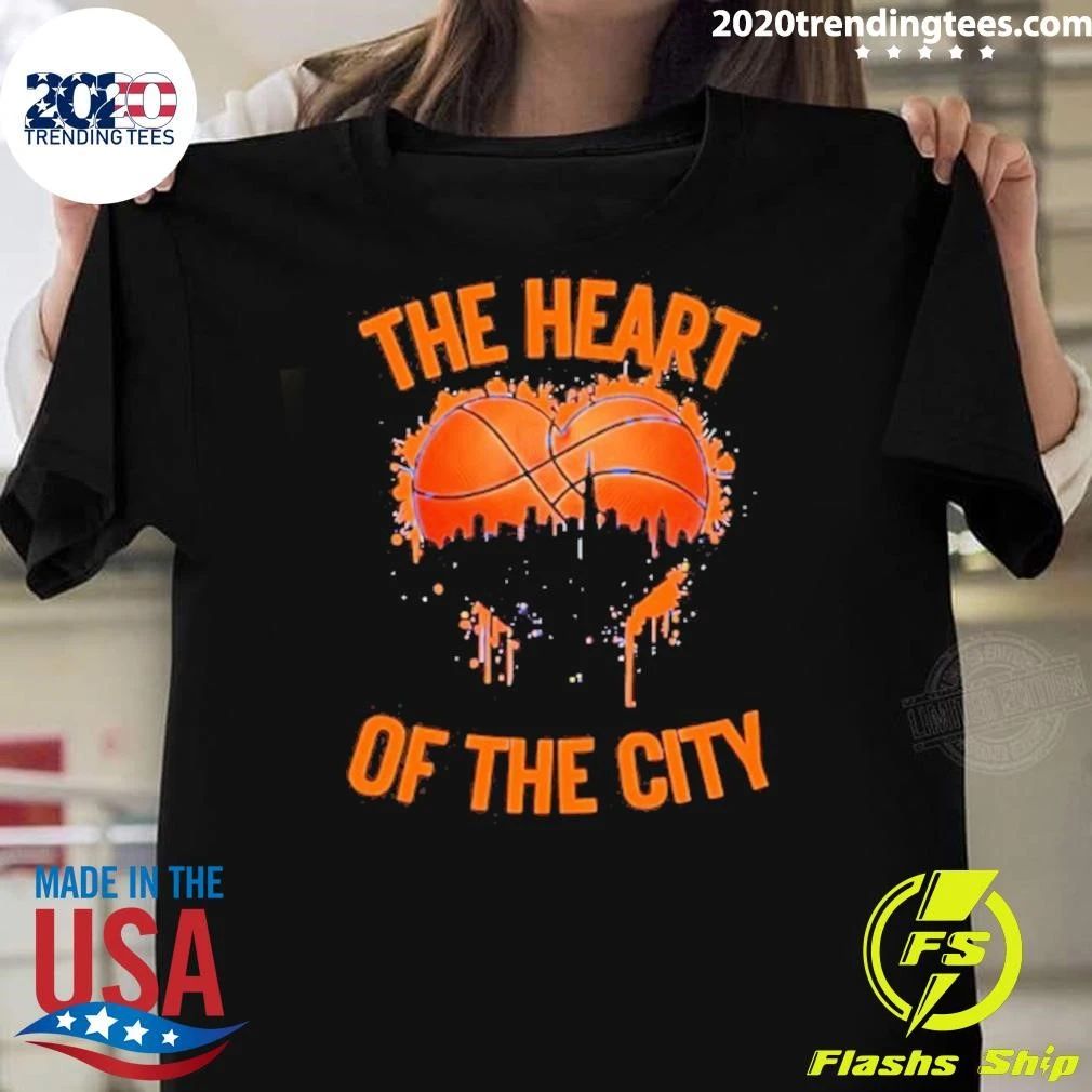 New York Knick The Heart Of The City Basketball Shirt Unisex T-shirt, Sweatshirt, Hoodie, Long Sleeve Tee - T-Shirt, Sweatshirt, Hoodie