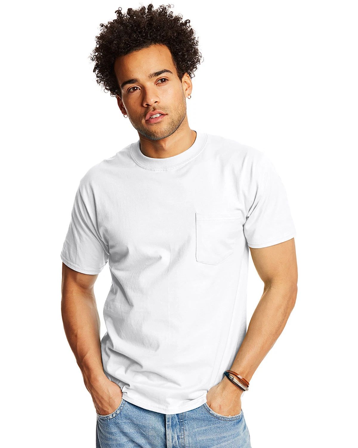 3 Pack Of Hanes Adult Beefy-T T-Shirt with Pocket - 5190P Unisex T-shirt, Sweatshirt, Hoodie, Long Sleeve Tee - T-Shirt, Sweatshirt, Hoodie