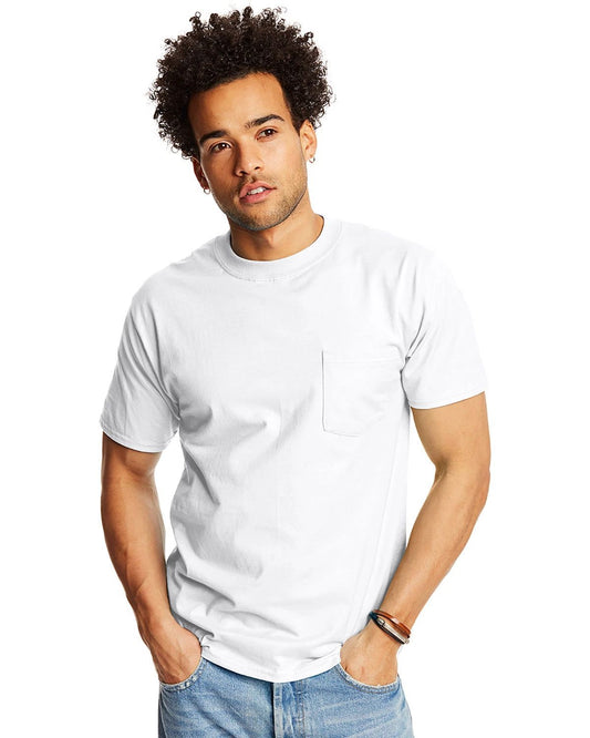 3 Pack Of Hanes Adult Beefy-T T-Shirt with Pocket - 5190P Unisex T-shirt, Sweatshirt, Hoodie, Long Sleeve Tee - T-Shirt, Sweatshirt, Hoodie