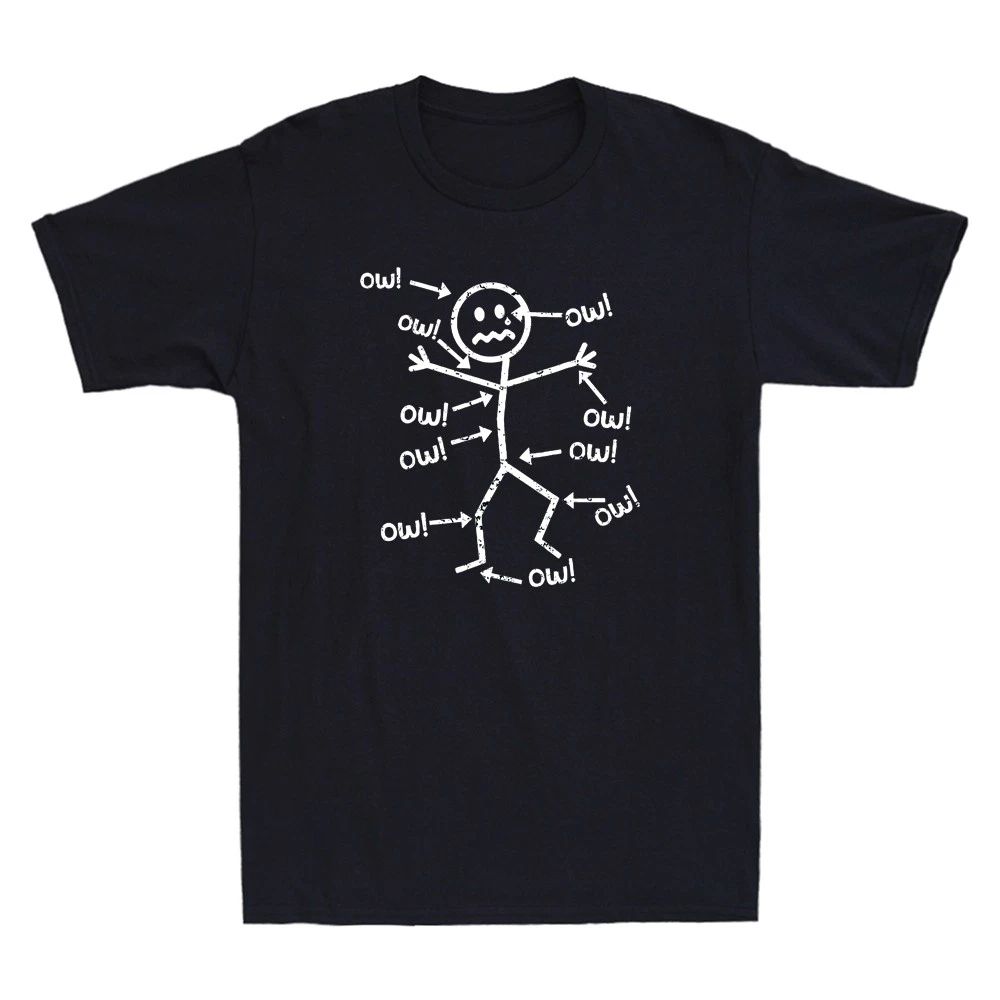 Ow Ow Ow Funny Chronic Pain Scream Character Graphic Men's Short Sleeve T-Shirt Unisex T-shirt, Sweatshirt, Hoodie, Long Sleeve Tee - T-Shirt, Sweatshirt, Hoodie