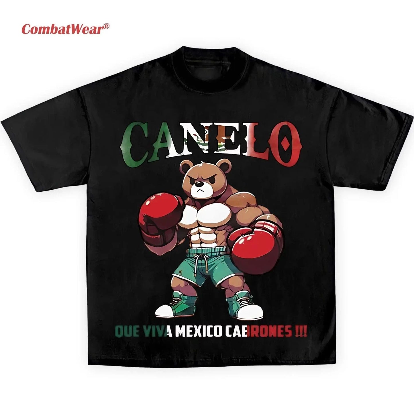 NICE CANELO BEAR QUE VIVA MEXICO CABRONES TEE, Boxing T-shirt, Boxer Tee, Sports Unisex T-shirt, Sweatshirt, Hoodie, Long Sleeve Tee - T-Shirt, Sweatshirt, Hoodie