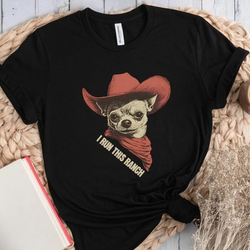 Funny Chihuahua T-Shirt, Cowboy Chihuahua Dog Shirt, Chihuahua Lover Gift Unisex T-shirt, Sweatshirt, Hoodie, Long Sleeve Tee - T-Shirt, Sweatshirt, Hoodie