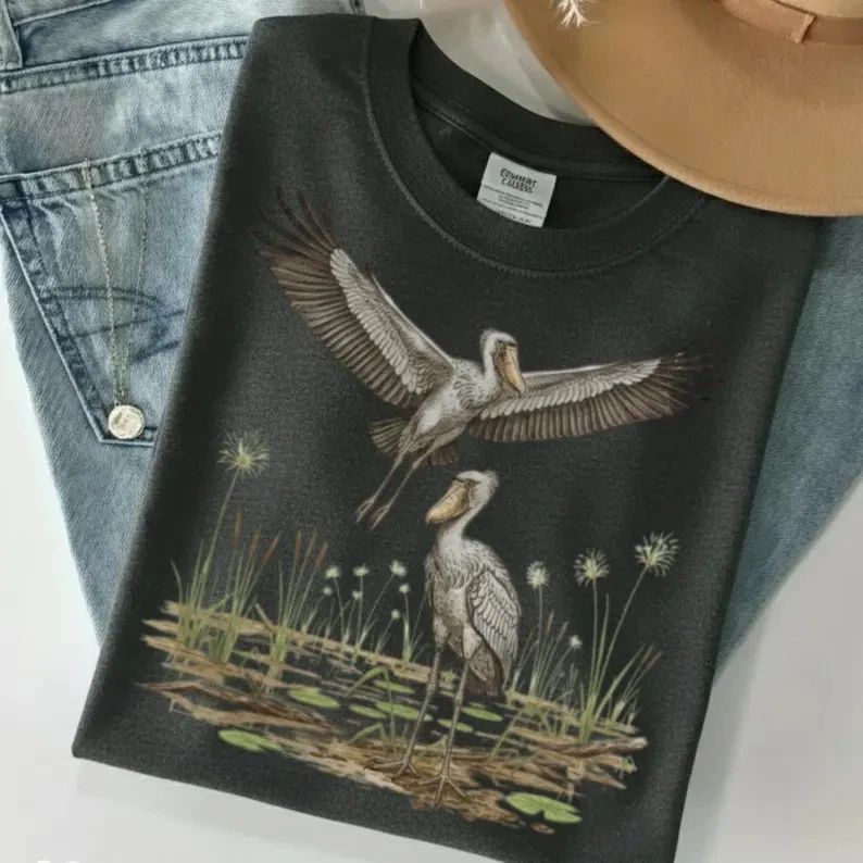 Vintage Shoebill Stork Bird Comfort Tee Nature Wildlife Animal Gift Unisex T-shirt, Sweatshirt, Hoodie, Long Sleeve Tee - T-Shirt, Sweatshirt, Hoodie
