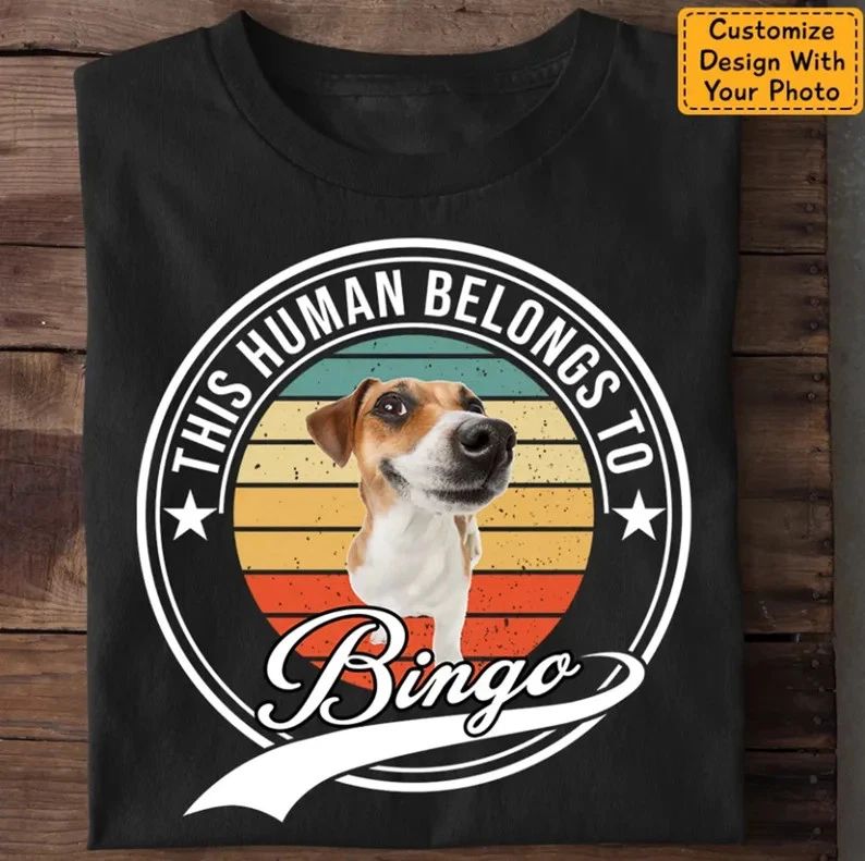 Custom Dog Photo Comfort Tee Personalized Pet Portrait Shirt Dog Lover Unisex T-shirt, Sweatshirt, Hoodie, Long Sleeve Tee - T-Shirt, Sweatshirt, Hoodie