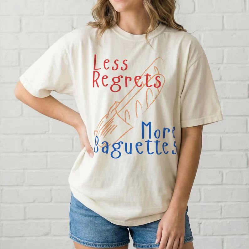 Funny Baguette Shirt French Bakery Comfort Colors Aesthetic Tee Unisex T-shirt, Sweatshirt, Hoodie, Long Sleeve Tee - T-Shirt, Sweatshirt, Hoodie