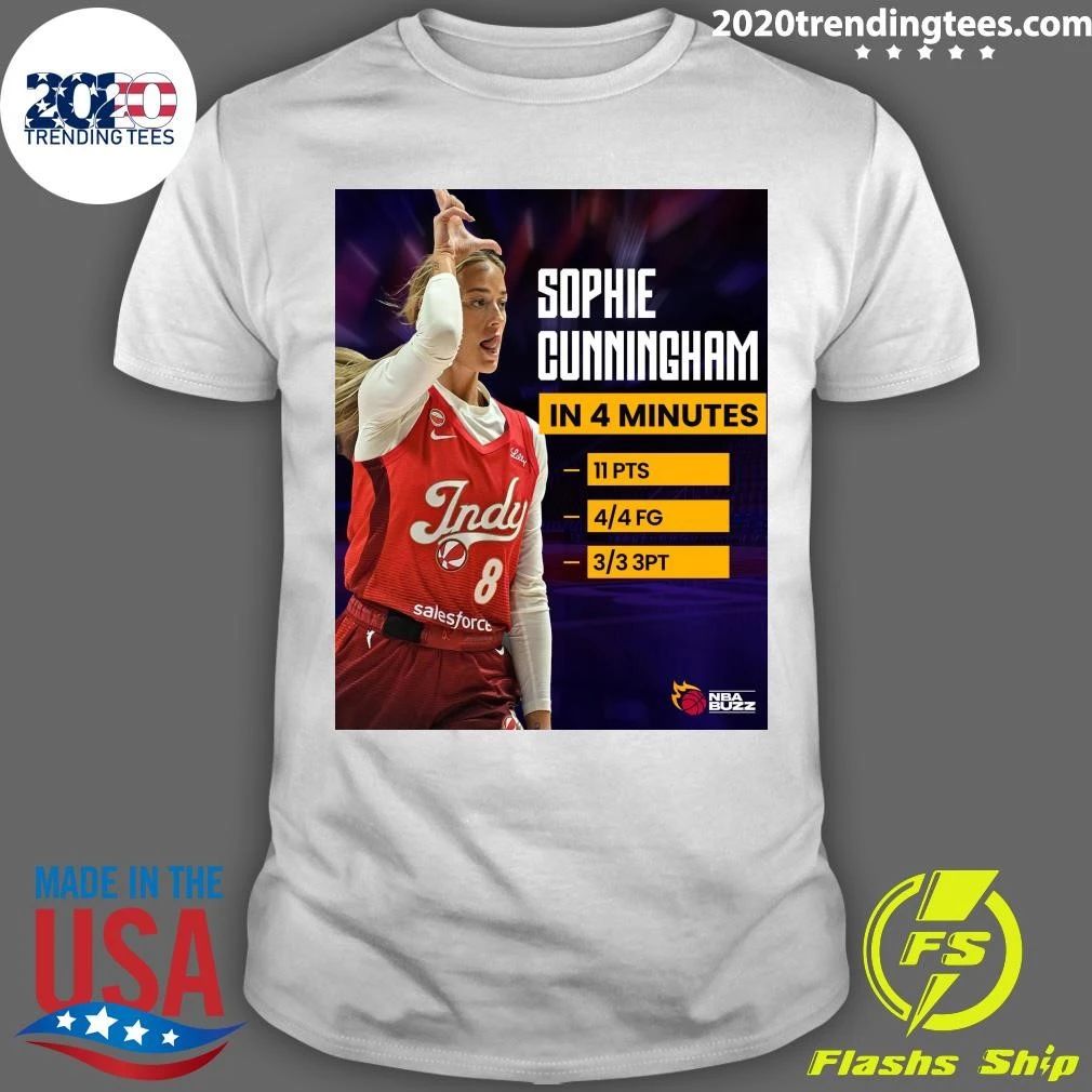 Sophie Cunningham Needed Just Four Minutes To Catch Fire Shirt Unisex T-shirt, Sweatshirt, Hoodie, Long Sleeve Tee - T-Shirt, Sweatshirt, Hoodie