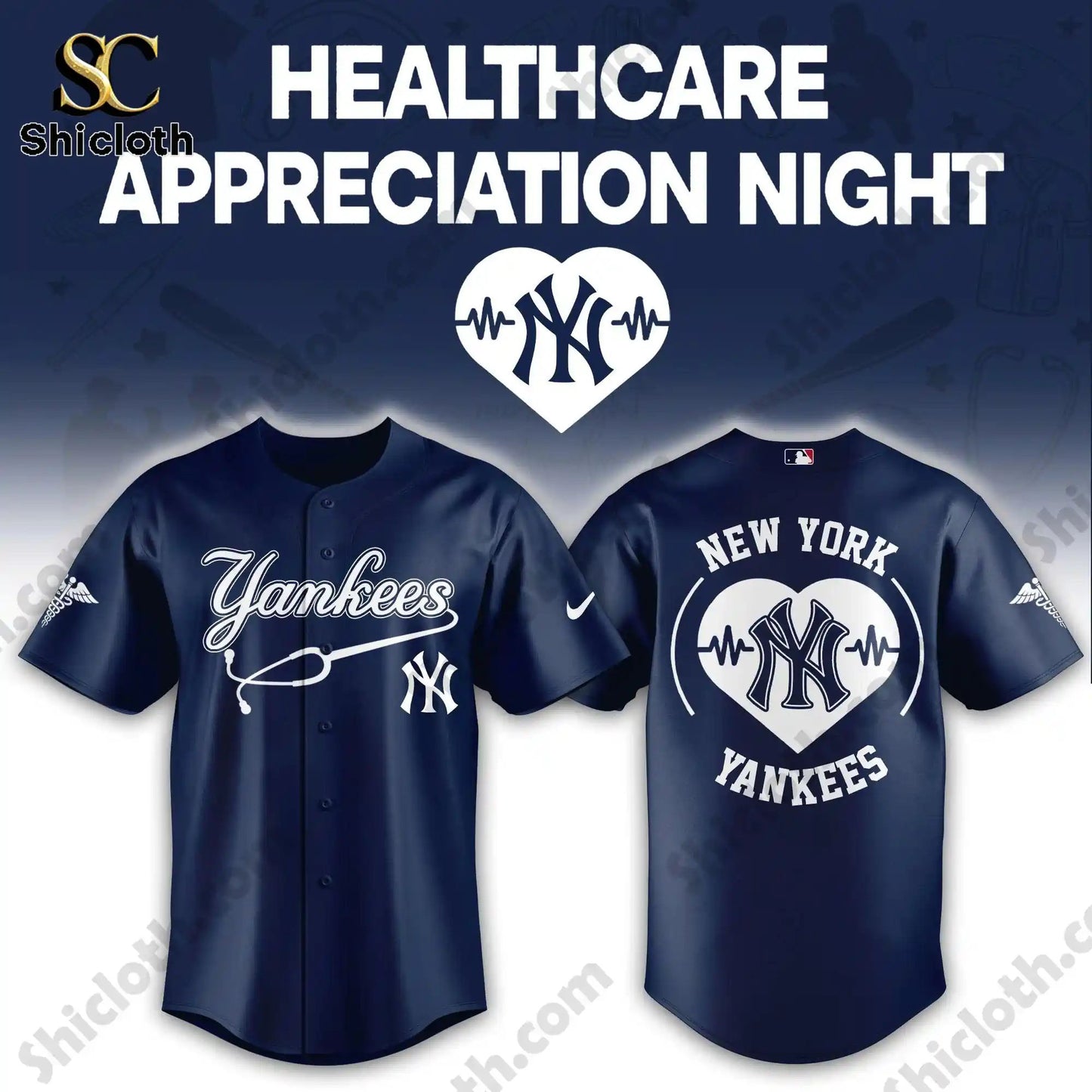 New York Yankees Healthcare Appreciation Night Limited Edition Jersey 2026 baseball jersey product view 2