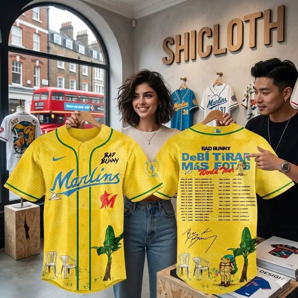 Bad Bunny DeBí Tirar Más Fotos World Tour x MLB Teams 2026 Baseball Jersey baseball jersey product view 2