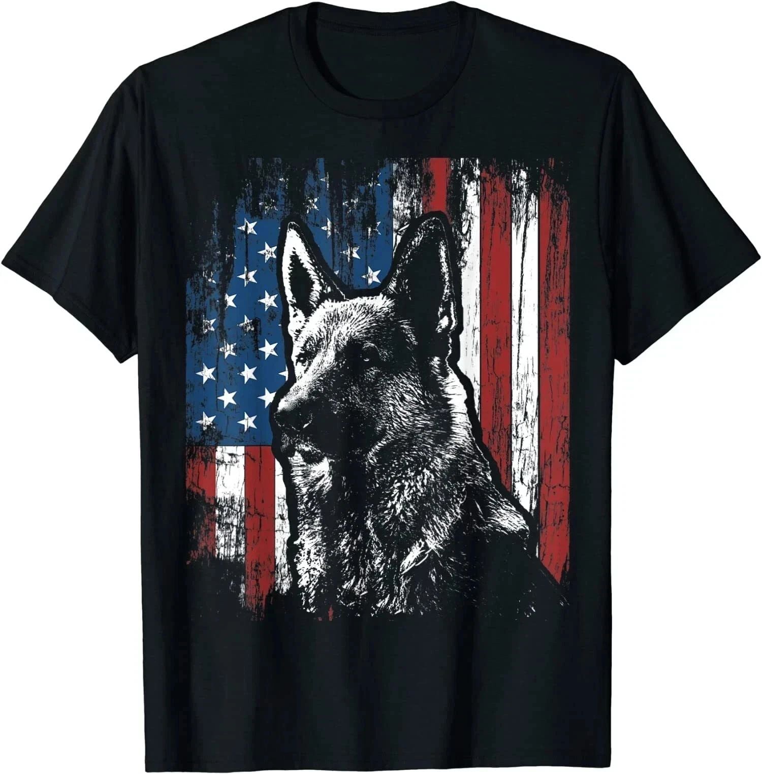 Patriotic German Shepherd Shirt American Flag Dog Lover Gift Tee Unisex T-shirt, Sweatshirt, Hoodie, Long Sleeve Tee - T-Shirt, Sweatshirt, Hoodie
