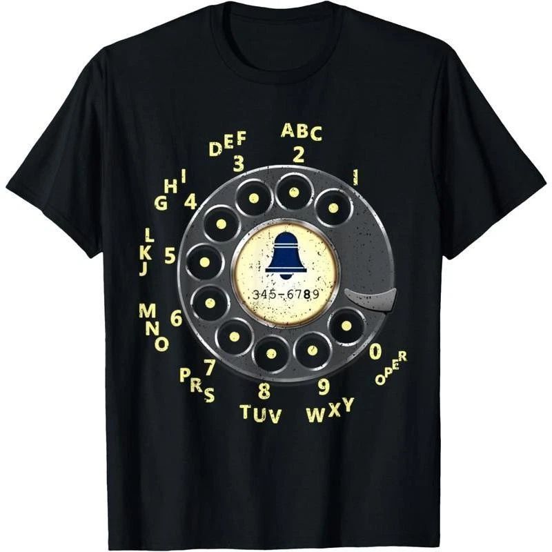 Vintage Rotary Phone Retro 80s 90s Nostalgic Graphic Tee Graphic Unisex Shirt Unisex T-shirt, Sweatshirt, Hoodie, Long Sleeve Tee - T-Shirt, Sweatshirt, Hoodie