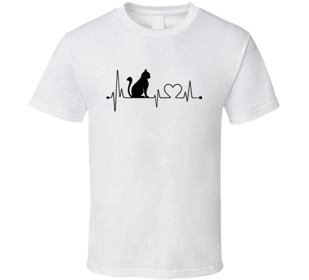 Cat Heartbeat T Shirt Loving Feline Pet Owner Tee Unisex Gift Fashion T-Shirt Unisex T-shirt, Sweatshirt, Hoodie, Long Sleeve Tee - T-Shirt, Sweatshirt, Hoodie