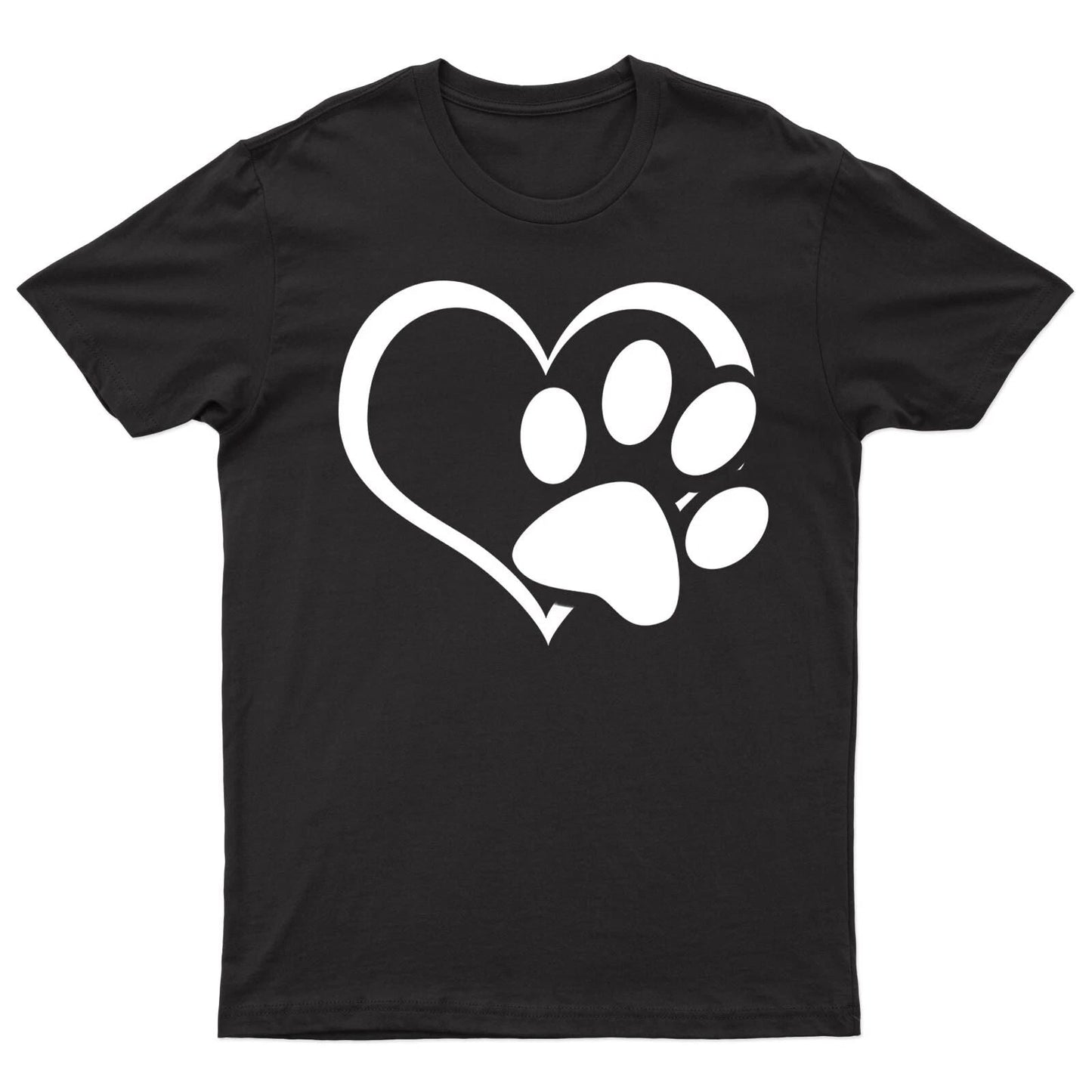 Paw Heart Mens T Shirt Animal Lovers Dog  Idea Funny Novelty Tee Top Unisex T-shirt, Sweatshirt, Hoodie, Long Sleeve Tee - T-Shirt, Sweatshirt, Hoodie