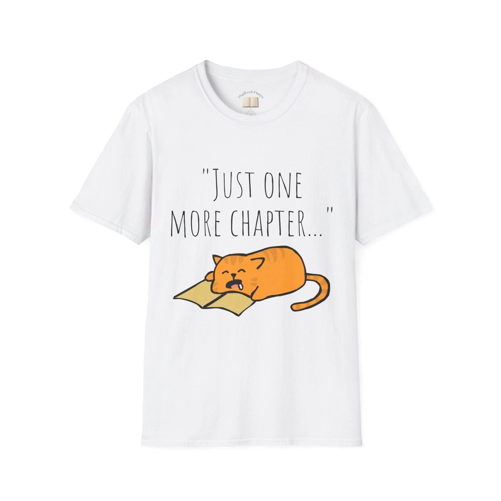Cozy Cat Lovers T-Shirt: "Just One More Chapter..." Unisex T-shirt, Sweatshirt, Hoodie, Long Sleeve Tee - T-Shirt, Sweatshirt, Hoodie
