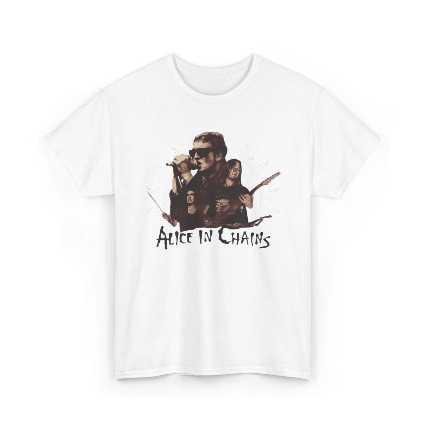 Alice in Chains Grunge Band Tee White Graphic Grunge Rock Unisex Unisex T-shirt, Sweatshirt, Hoodie, Long Sleeve Tee - T-Shirt, Sweatshirt, Hoodie