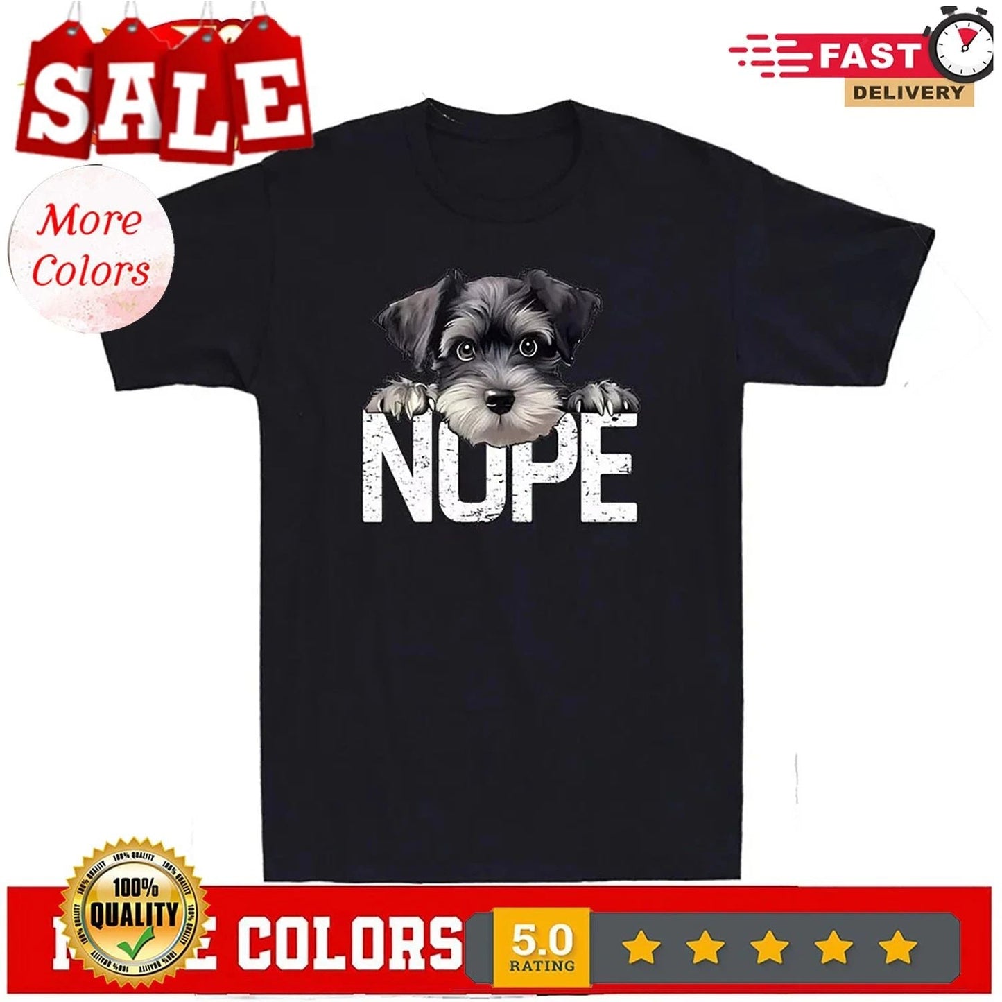 Nope Lazy Miniature Schnauzer Dog Lover - Schnauzer Dad Gift Men's T-Shirt Unisex T-shirt, Sweatshirt, Hoodie, Long Sleeve Tee - T-Shirt, Sweatshirt, Hoodie
