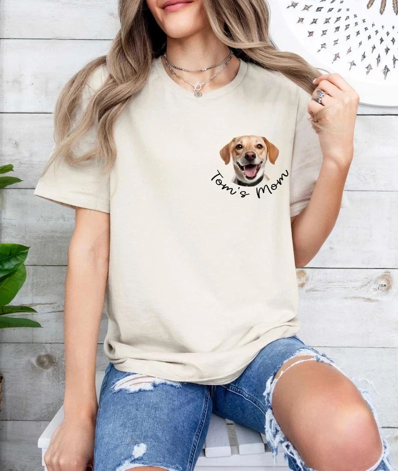 Custom Pet Photo Comfort Tee Personalized Dog Cat Lover Gift Unisex T-shirt, Sweatshirt, Hoodie, Long Sleeve Tee - T-Shirt, Sweatshirt, Hoodie
