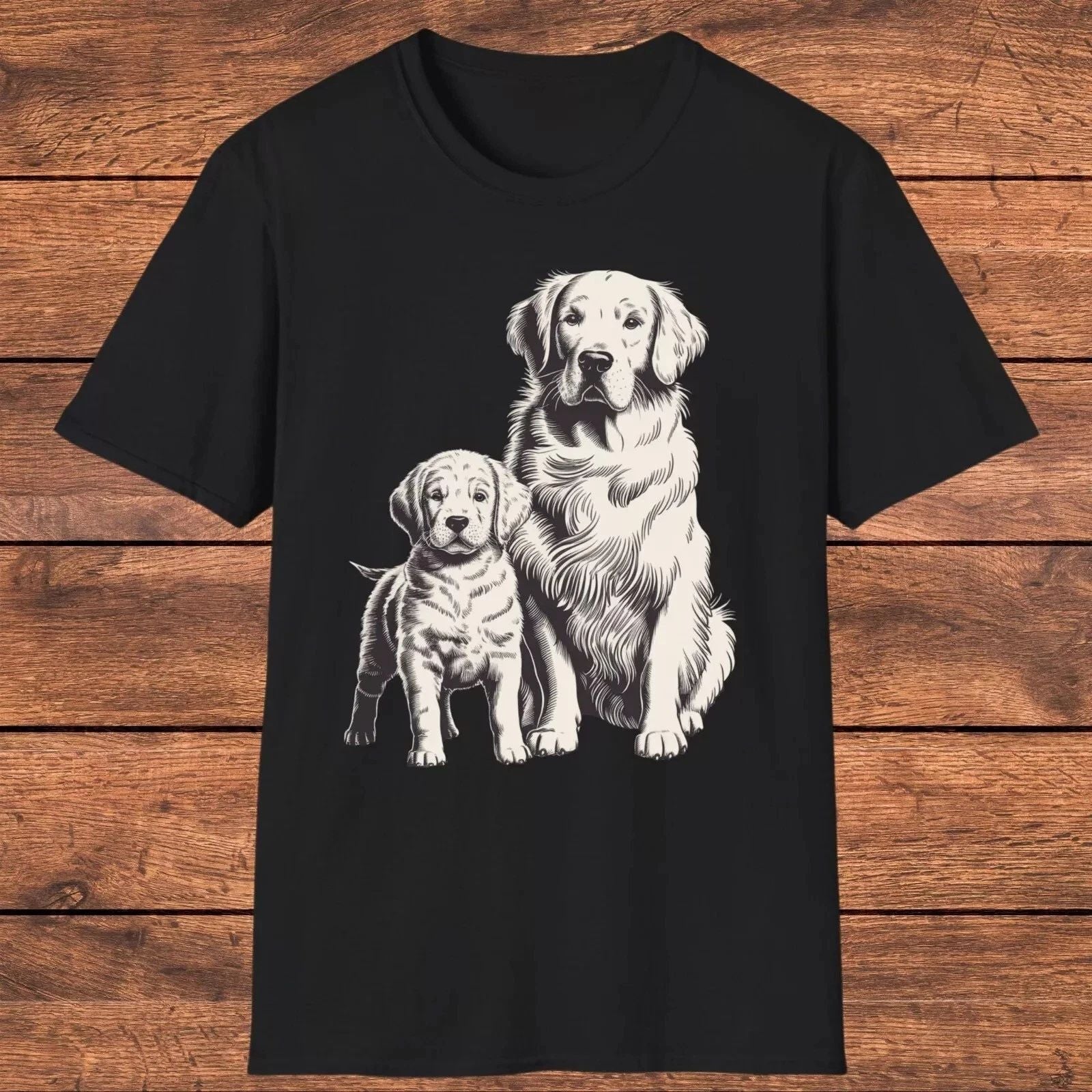 Golden Retriever Dog T-Shirt, Cute Dog Lover Shirt, Puppy and Adult Golden Unisex T-shirt, Sweatshirt, Hoodie, Long Sleeve Tee - T-Shirt, Sweatshirt, Hoodie