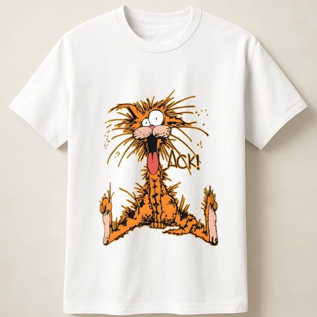 Bill The Cat Funny Cartoon Comic Character ACK Pose Art Unisex T Shirt Unisex T-shirt, Sweatshirt, Hoodie, Long Sleeve Tee - T-Shirt, Sweatshirt, Hoodie
