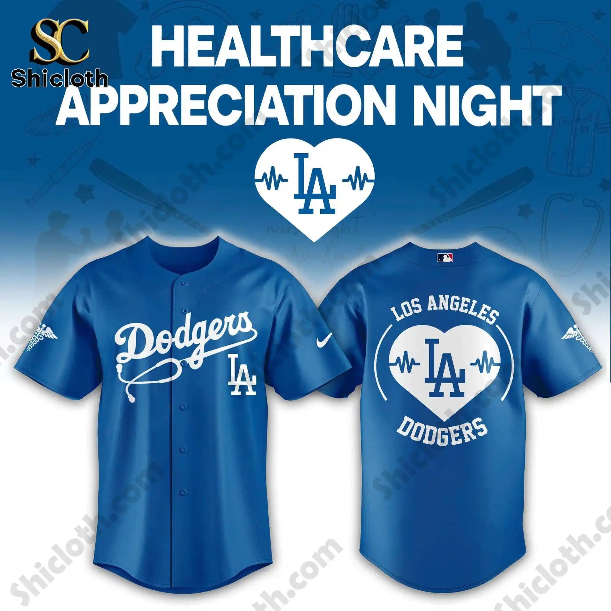 Los Angeles Dodgers Healthcare Appreciation Night Limited Edition Jersey 2026 baseball jersey product view 2