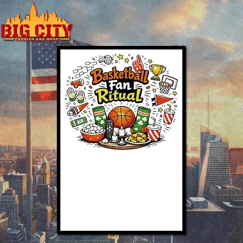 March Basketball Tournament Ritual Snacks Remote - Adult & Kids T-Shirts, Sweatshirts & Hoodies apparel design preview 4