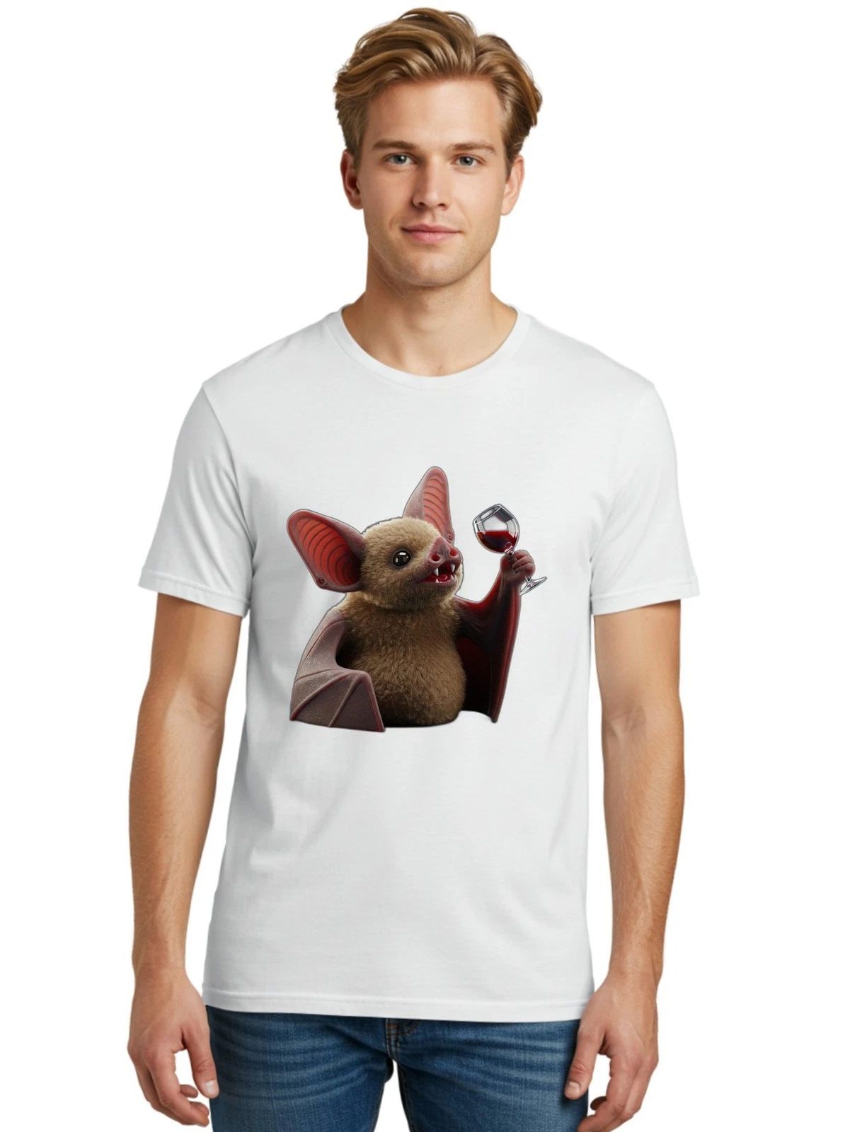 Vampire-Bat-1 Mens Graphic Tee, 100% Cotton, Casual Summer Wear Unisex T-shirt, Sweatshirt, Hoodie, Long Sleeve Tee - T-Shirt, Sweatshirt, Hoodie