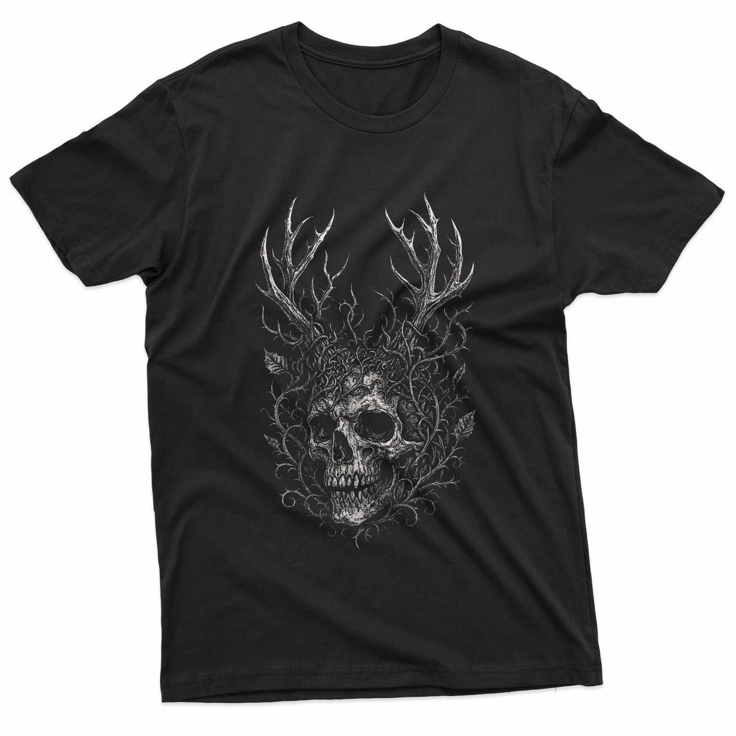 Skull Antlers Thorns Dark Goth Alt Gothic Nature Aesthetic T-Shirt Unisex T-shirt, Sweatshirt, Hoodie, Long Sleeve Tee - T-Shirt, Sweatshirt, Hoodie