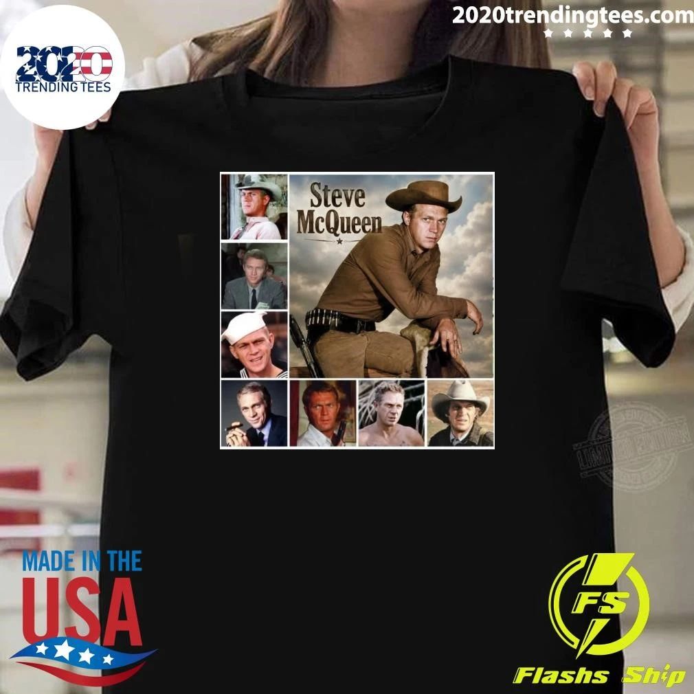 The King of Cool  Steve McQueen Shirt Unisex T-shirt, Sweatshirt, Hoodie, Long Sleeve Tee - T-Shirt, Sweatshirt, Hoodie
