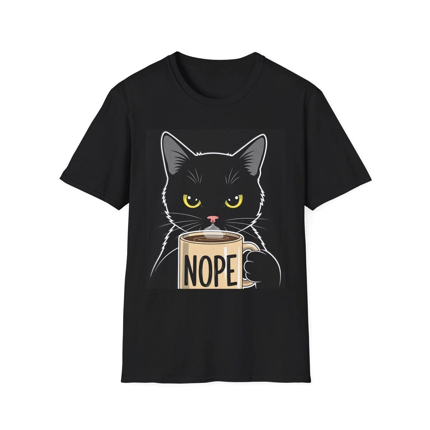 Cat Graphic Tee, NOPE T-Shirt, Unisex Cat Lover Shirt, Gift for Pet Owners Unisex T-shirt, Sweatshirt, Hoodie, Long Sleeve Tee - T-Shirt, Sweatshirt, Hoodie