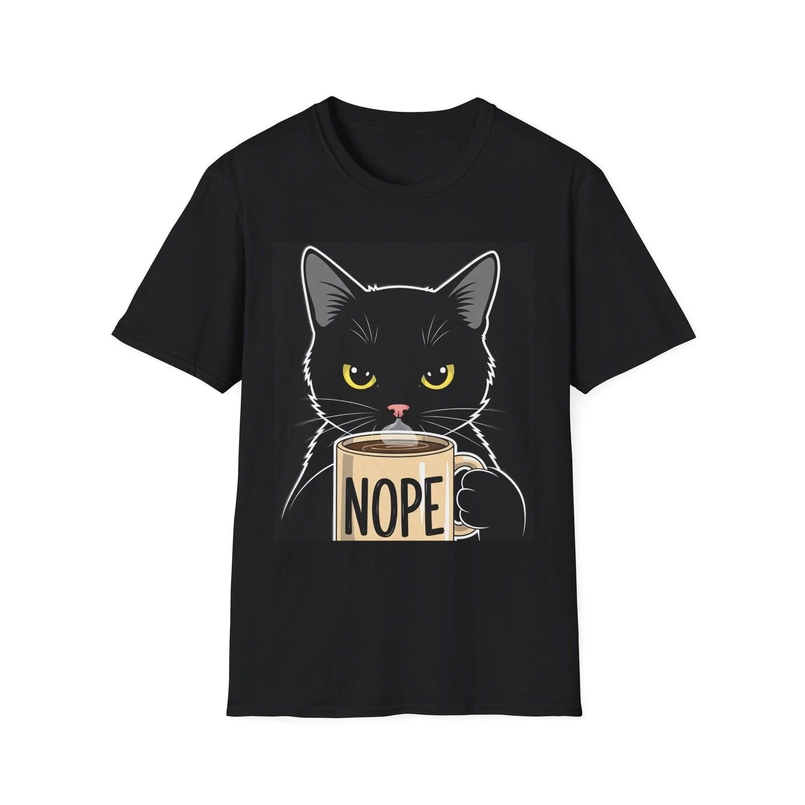 Cat Graphic Tee, NOPE T-Shirt, Unisex Cat Lover Shirt, Gift for Pet Owners Unisex T-shirt, Sweatshirt, Hoodie, Long Sleeve Tee - T-Shirt, Sweatshirt, Hoodie
