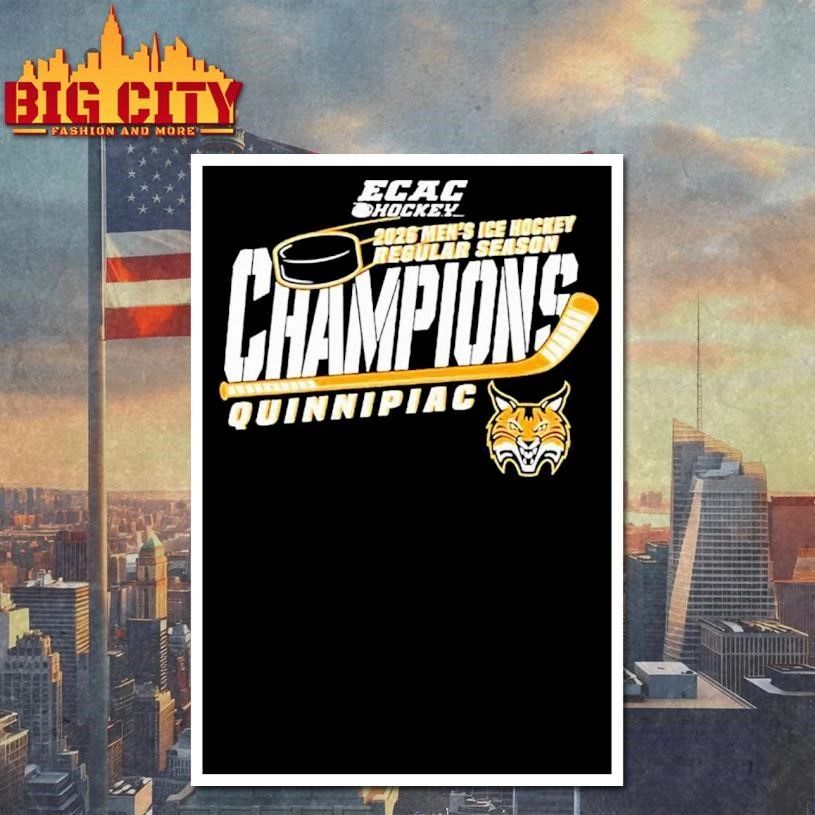 Quinnipiac Men's Ice Hockey 2026 ECAC Regular Season - Adult & Kids T-Shirts, Sweatshirts & Hoodies apparel design preview 4