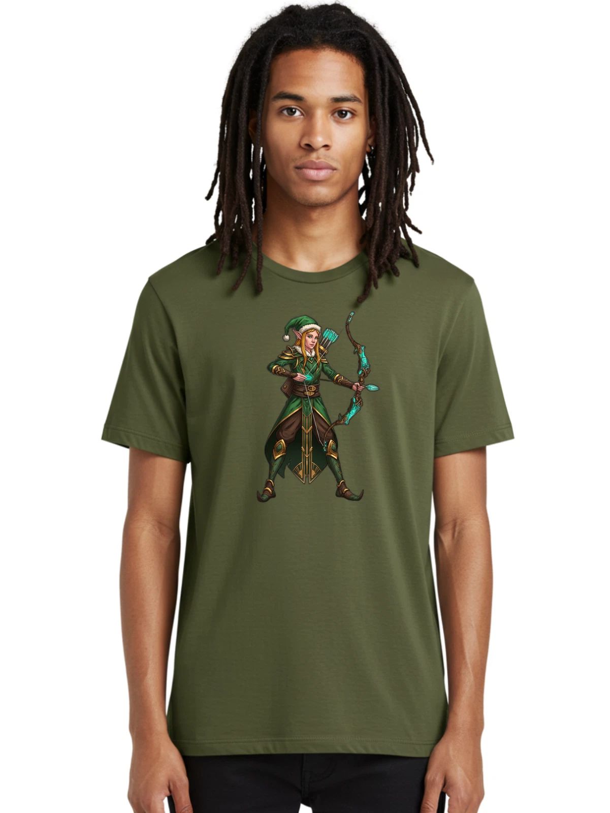 Elf-Archer-3 Mens Graphic Tee, 100% Cotton, Casual Summer Wear Unisex T-shirt, Sweatshirt, Hoodie, Long Sleeve Tee - T-Shirt, Sweatshirt, Hoodie