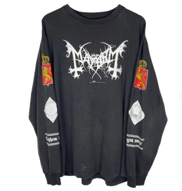 1994 MAYHEM DE MYSTERIIS DOM SATHANAS Vintage Long Sleeves Shirt Reprint Unisex T-shirt, Sweatshirt, Hoodie, Long Sleeve Tee - T-Shirt, Sweatshirt, Hoodie