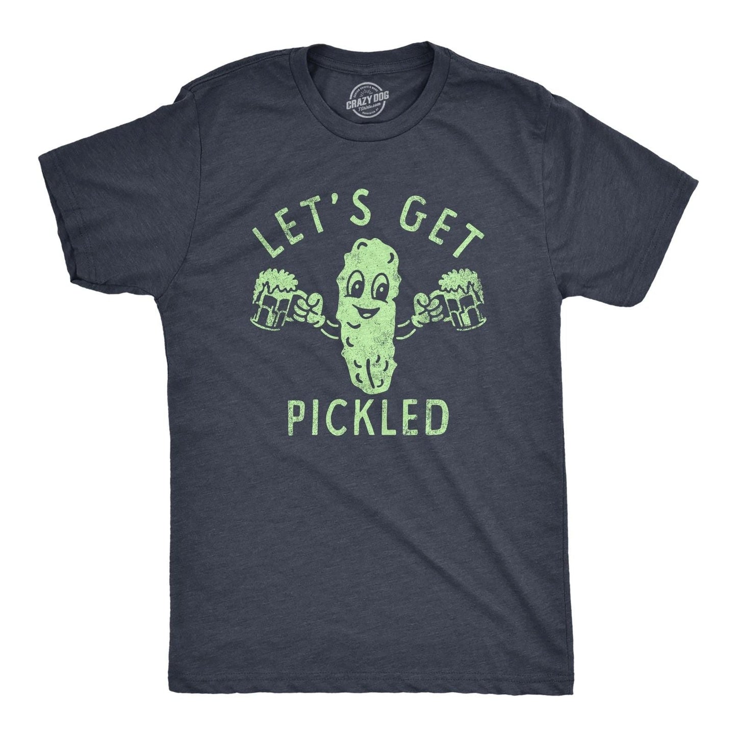 Mens Lets Get Pickled T Shirt Funny Beer Drinking Partying Pickle Lovers Tee for Unisex T-shirt, Sweatshirt, Hoodie, Long Sleeve Tee - T-Shirt, Sweatshirt, Hoodie