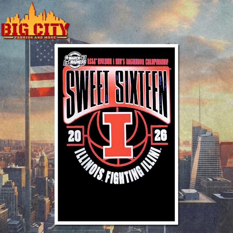 Illinois Fighting Illini Men's Basketball 2026 NCAA - Adult & Kids T-Shirts, Sweatshirts & Hoodies apparel design preview 4