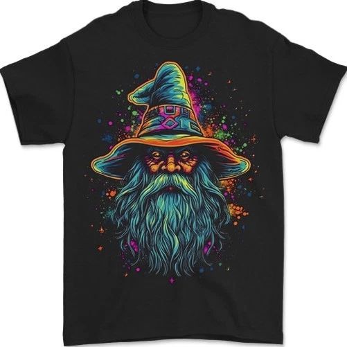 A Trippy Old Fantasy Wizard Mens T-Shirt 100% Cotton Unisex T-shirt, Sweatshirt, Hoodie, Long Sleeve Tee - T-Shirt, Sweatshirt, Hoodie